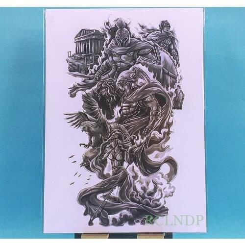 Waterproof Temporary Tattoo Sticker ancient Roman battle tatto stickers flash tatoo fake tattoos for men