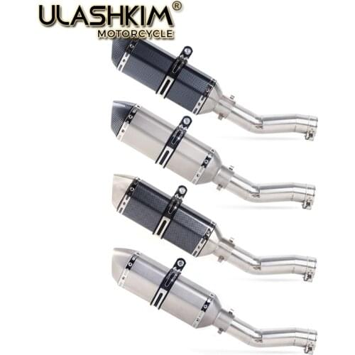 Motorcycle Full Exhaust System Muffler Escape Modified Contact Middle Pipe Tube DB-killer Slip On For SUZUKI SFV650 Gladius