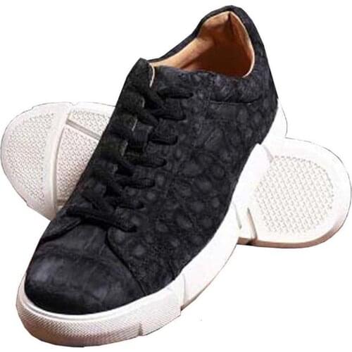 Yulonggongwu new leisure Mens shoes Frosted crocodile skin Casual shoes high-end Mens womens shoes crocodile shoes