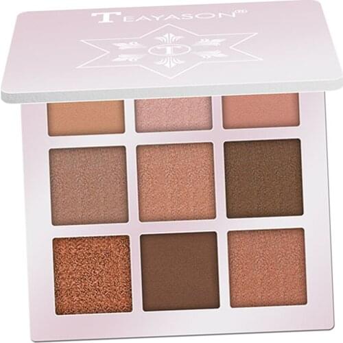 1 Pcs Of 9 Colors Eyeshadow Palette, Matte + Shimmering Professional Makeup Powder Palette With High Pigment