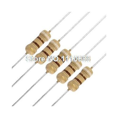 100 x 1/4W 250V 910 ohm Carbon Film Resistor Axial Lead