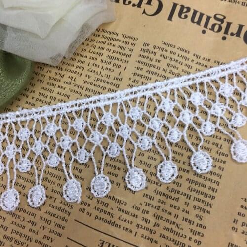 15Yards White African Cord Laces Fringe Trims Tassel Venice Lace Trim DIY Craft Accessories Sewing Costume Craft Applique 4cm