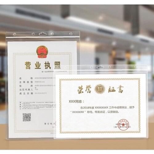 5 Packs A3 Double Sided Vertical And Horizontal Clear PVC Plastic Waterproof Business License Holder Certificate Poster Frame