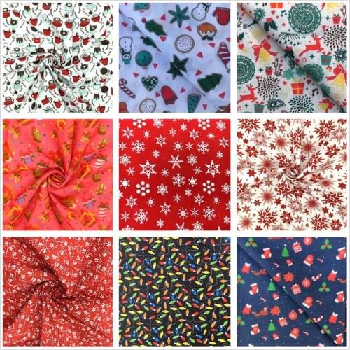 David accessories 50*145cm Christmas Bulb Polyester Cotton Fabric For Sewing Dress Cloth Making DIY Cushion Cover,c13237