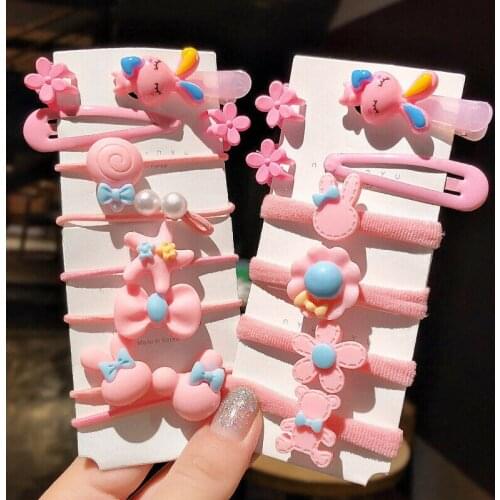 50PCS Elastic Rope Ring Hairband Kids Candy Color Hair Band Ponytail Holder 2020 New