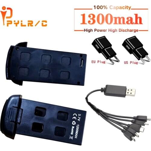 RC Drone Battery and Charger for S167 S166 7.4V 1300mAh Lipo Battery Rechargeable Battery for S167 RC Drone Toy Spare Part