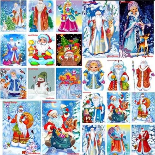 2019 new style Santa Claus Diamond Painting cross stitch 5D Diamond Embroidery Magic sale Rhinestone Pictures Christmas gift