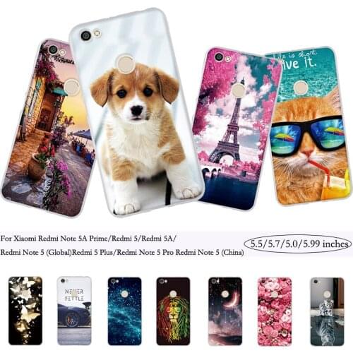 Cover For Xiaomi Redmi Note 5A Prime Redmi 5 5A Case Cover Soft Case for Redmi Note 5(Global) Redmi 5 Plus Note 5 Pro Cover Bags