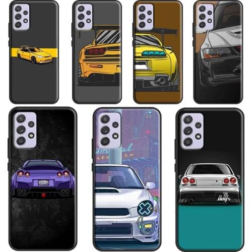 JDM COOL Car Cartoon Fundas For Samsung A51 A71 A41 A31 A11 A21S A12 A32 A42 A52 A72 A02 A10 A20 S A50 A70 Case