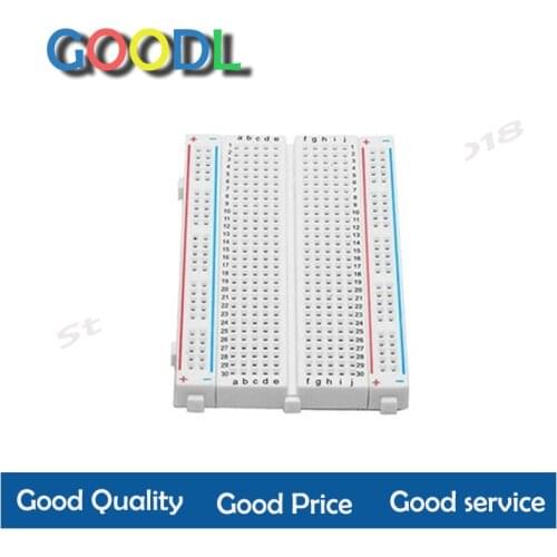 Bread experiment board 400 holes red and blue line mini bread board experiment board length 8.5CM width 5.5CM