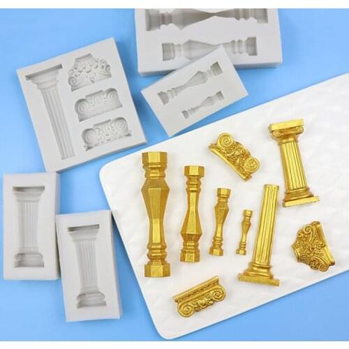 European Architectural Pillar Silicone Mold Fondant Mould Cake Decorating Tools Chocolate Molds, Sugarcraft, Kitchen Gadgets