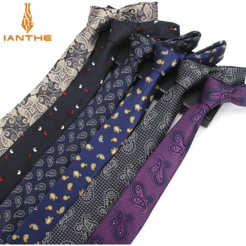 Men ties necktie Mens vestidos business wedding tie Male Dress legame gift gravata Vintage Paisley Jacquard WOVEN 6cm neckties