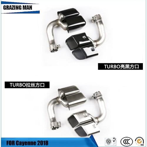 Exhaust Muffler Tail Pipe for Cayenne 2018 2019 Modified Trubo Tail throat Pipe For Porsche Cayenne