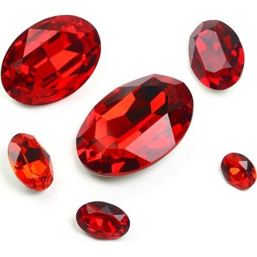 Hot Sale Oval Shape Fancy Stones Pointback Glass Beads Strass Loose Rhinestones K9 Crystal For DIY Decoration Jewelry Making