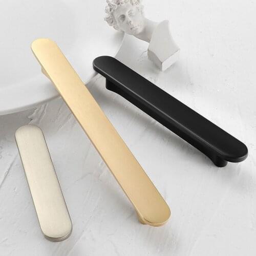 Nordic Style Curved Handle Kitchen Drawer Handle Household American Curved Door Doorknob Cabinet Wardrobe Simple Handle