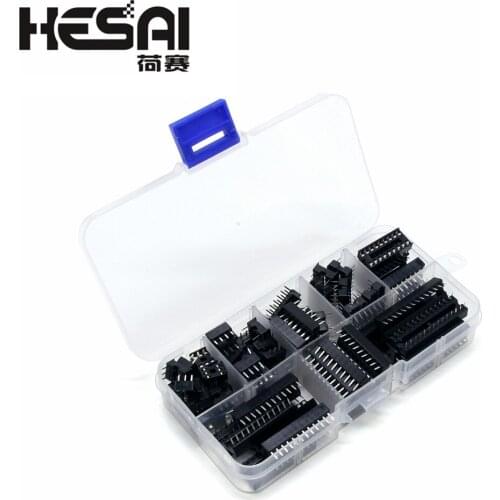 Smart Electronics 66pcs/lot DIP IC Sockets Adaptor Solder Type Socket Kit 6,8,14,16,18,20,24,28 pins New DIY Kit