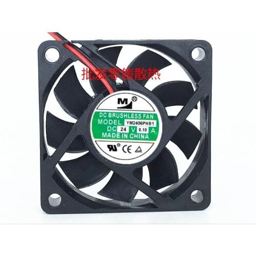 Huaxia Hengtai YM2406PHB1 Server Cooling Fan DC 24V 0.10A 60x60x15mm 2-wire