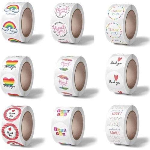 500pcs Thank You Stickers Seal Label for Small Shop Wedding Gift Decorate Package Envelope Stationery Sticker
