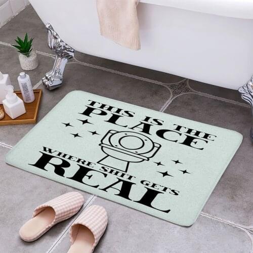 Where Shit gets Real 3D Print Doormats Rectangle Non-Slip DoorMat Bedroom Kitchen Entrance Print Door rugs Dropshipping