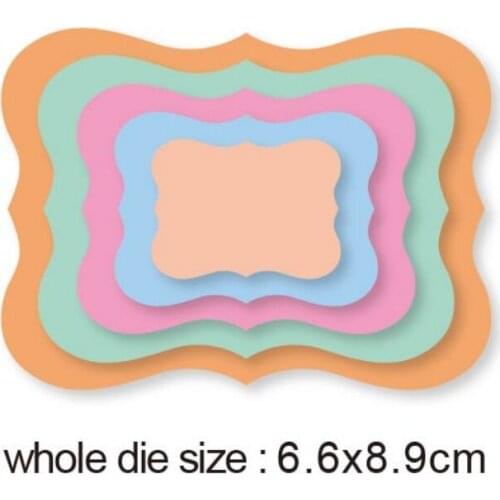 Irregular Layer Frame Metal Cutting Dies Stencils For Scrapbooking Photo Album Decoration Embossing Paper Card making