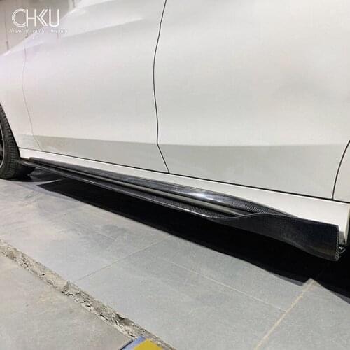 Applicable to Benz Mercedes New C-class E-class C200l E300l Modified Carbon Fiber Skirt Cla Cls Blade Side Shovel