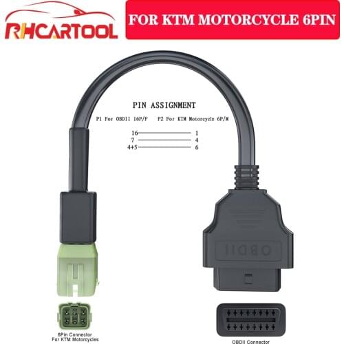 OBD2 Motorcycle Cable FOR KTM 6 pin For YAMAHA 3pin 4pin For Suzuki 6 Pin Plug Cable Diagnostic Cable OBD2 16 Pin Adapter