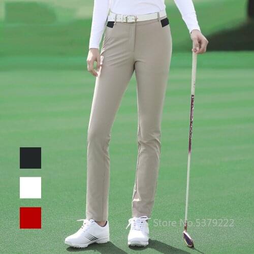 Golf Wear for Women Pants Slim Long Pants Hight Elasticity Golf Wear Thicken Golf Pencil Pants Warm Tennis Lady Clothes Trousers