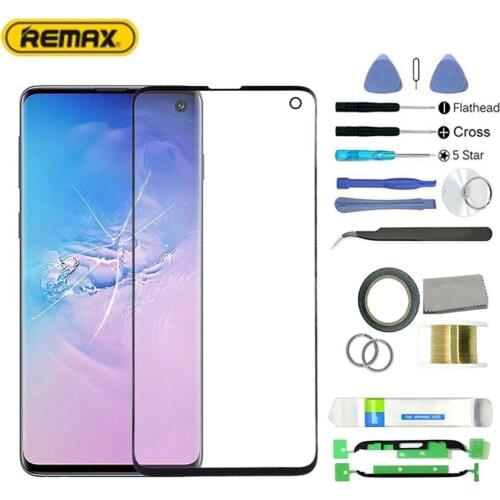Original LCD For Samsung Galaxy S8 S8+ S9 S9+ S10plus Curved Screen Protector Replace the front Glass Lens Repair Tool Set