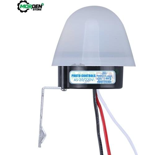 AS-20 Rainproof Light Control Switch Photo Control Switch Automatic On Off Photocell Street Light Sensor Switch 110V 220V 12V