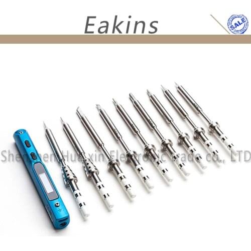 Mini Portable 65W Programmable TS100 Digital LCD Electric Soldering Iron Easy-dismount Design Space Saving+9pcs/set Solder Tip