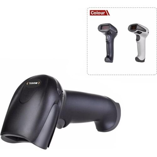 TEROW Scanner F5 Handheld Barcode Laser Scanner Reader USB Wired 1D Bar Code Scan for POS System Plug and Play
