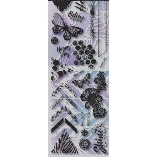 Butterfly Transparent Clear Silicone Stamp/Seal for DIY scrapbooking/photo album Decorative clear stamp A587