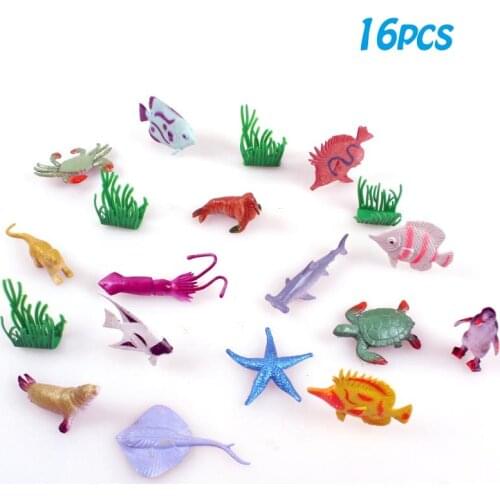 Fish 16 2 inch sea world simulation child identification animal model plastic kindergarten early childhood toys