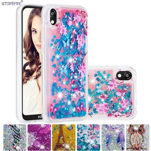 For Huawei Y5 2019 Cute Glitter Dynamic Liquid Quicksand Silicone Case for Huawei Honor 8S 8 S Fitted Soft Cover KSE-LX9 AMN-LX9
