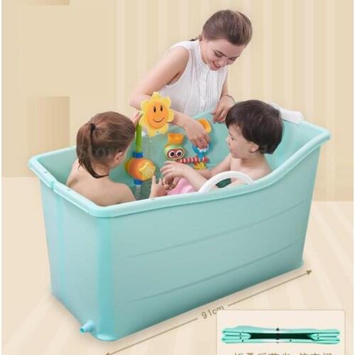 Collapsible adult bath barrel adult full body bath barrel female bath tub household bathtub children bath barrel plastic
