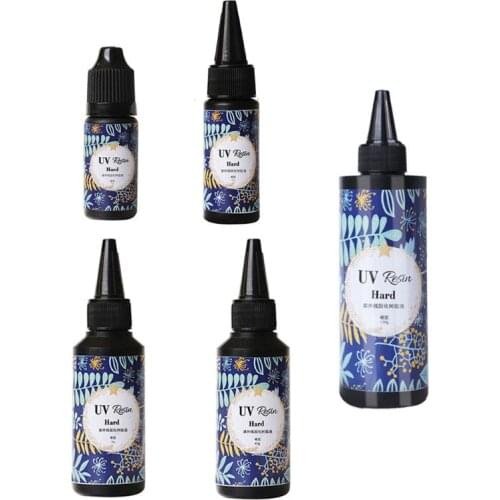Hard UV Resin Glue Crystal Clear Ultraviolet Curing Epoxy Resin UV Glue Solar Cure Sunlight Activated DIY Jewelry Making Tools