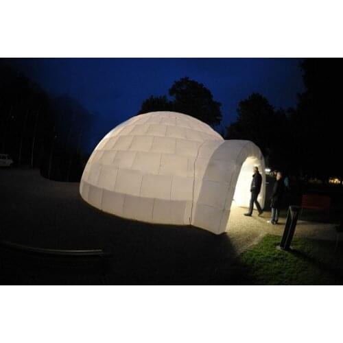 6m diameter outdoor inflatable igloo for shelter with white lighting