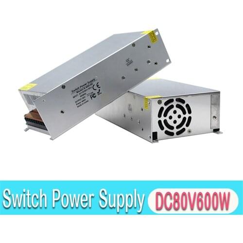 Universal 80V 7.5A 600W Switch power supply Driver Transformer 110V 220V AC DC80V SMPS For Industrial Equipment Machinery