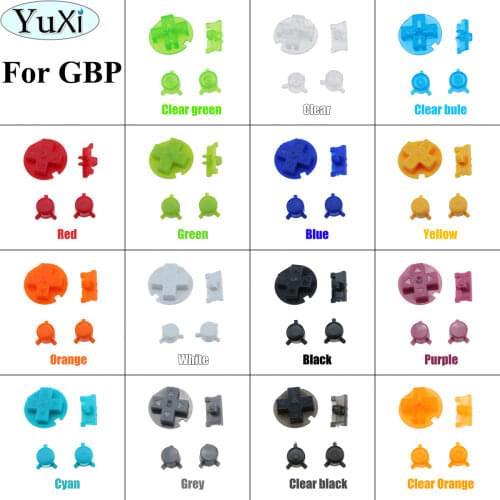 YuXi Multi Color AB Buttons Keyboards for Gameboy Pocket For Gameboy On Off for GBP D Pads Power Buttons Green Yellow Red blue