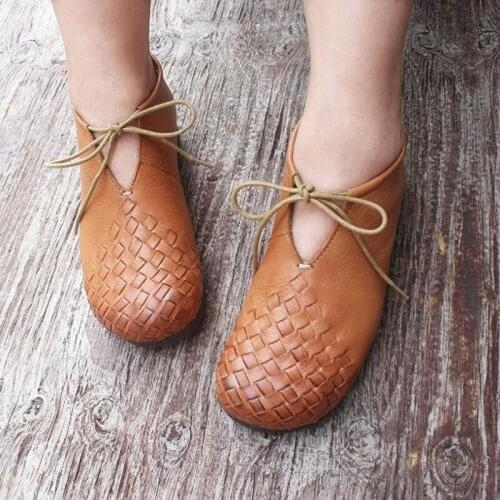 Womens Shoes Summer Boots Round toe Womens Genuine Leather Shoes Foldable Outdoor Womens Mocassins AutumnFootwear