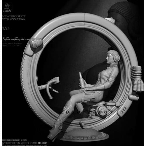 1/24 Resin model kits figure beauty colorless and self-assembled TD-2806