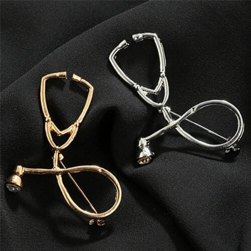 1pc Doctor Brooch Pins Physician Medical Student Graduation Gift Nurse Stethoscope