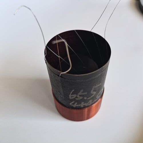1 pcs ID: 65.5mm OD: 69.2mm KSV woofer bass speaker voice coil 4 layer Double group coil 4 ohm+4 ohm