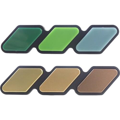 2 Set for Toyota Tacoma 4Runner 3 Grille Badge Stickers Decals Auto Car Styling Tri-Color Cyan & Tri-Color Gold