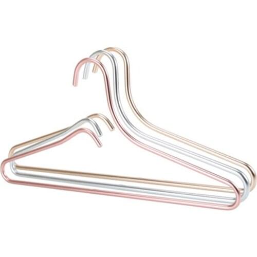 40cm 10 pcs/lot High-grade Aluminum Alloy Suit Hangers Heavy Duty Metal Clothes Hanger Dry-wet Clothing Hanging