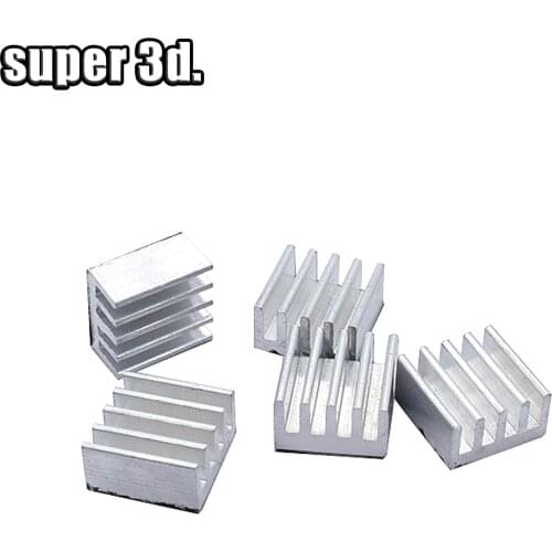 5/10pcs Stepper Driver A4988 Heatsink Aluminum Silver Heat Sink For 3D Printer Multiple options
