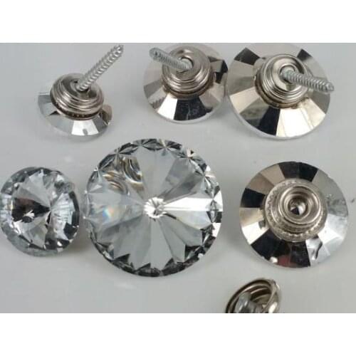 5size 100pcs round Crystal Glass Buttons Sofa Industry Decoration Fileds Soft Crystal Button KTV Wall Decorative Buckle