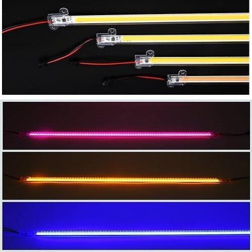 50CM COB LED Strip Light Bar 220V 24V High Brightness Linear Light Tube Hard LED Strip COB Chip Under Cabinet Light Kitchen Lamp