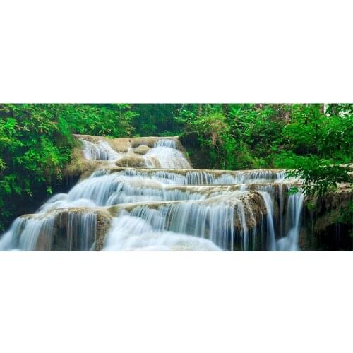 5D square diamond embroidery Erawan Buddha waterfall scenery in Thailand rhinestone painting picture mosaic kit