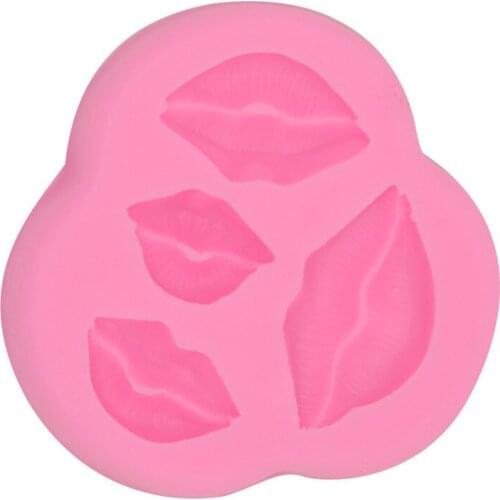 8.5*8*1.3CM DIY Sugar Craft Cake Vintage Petal Red Lips Cake Silicone Mold Fondant Mold Cake Decorating Tools Gum Paste Mold